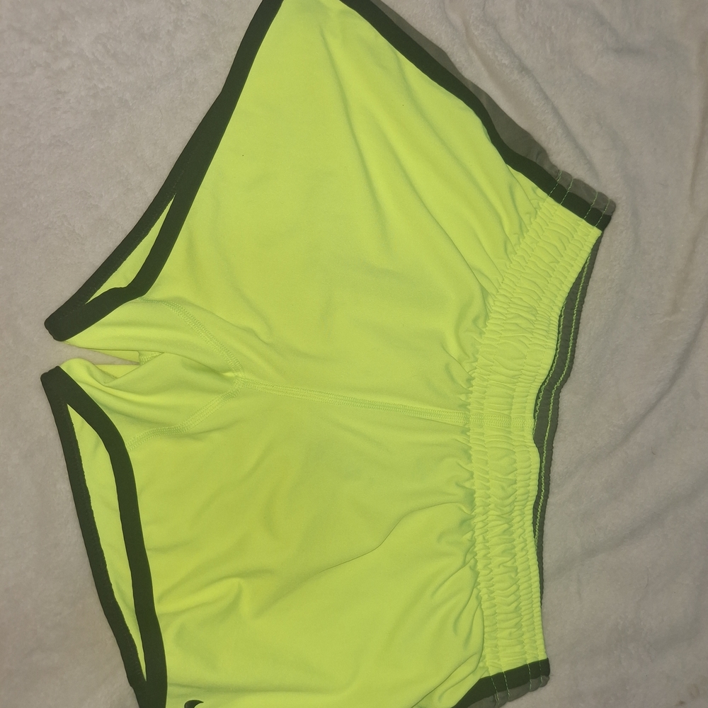 Nike Lime Green Sports Shorts with Black Accents